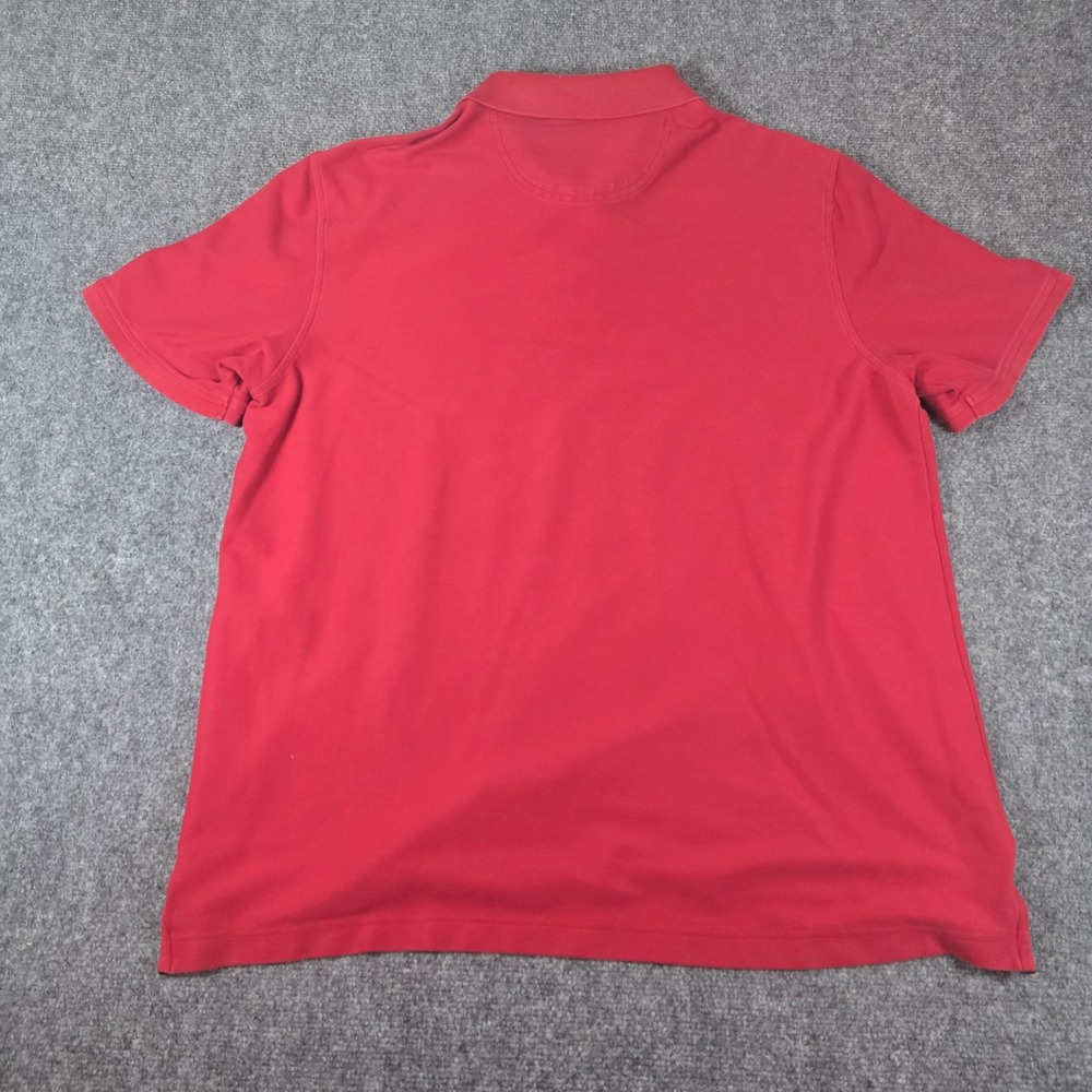 IZOD Polo Shirt Men's 2XL Red‎ Collared Short Sleeve Slim Fit Athletic Casual - Picture 7 of 12